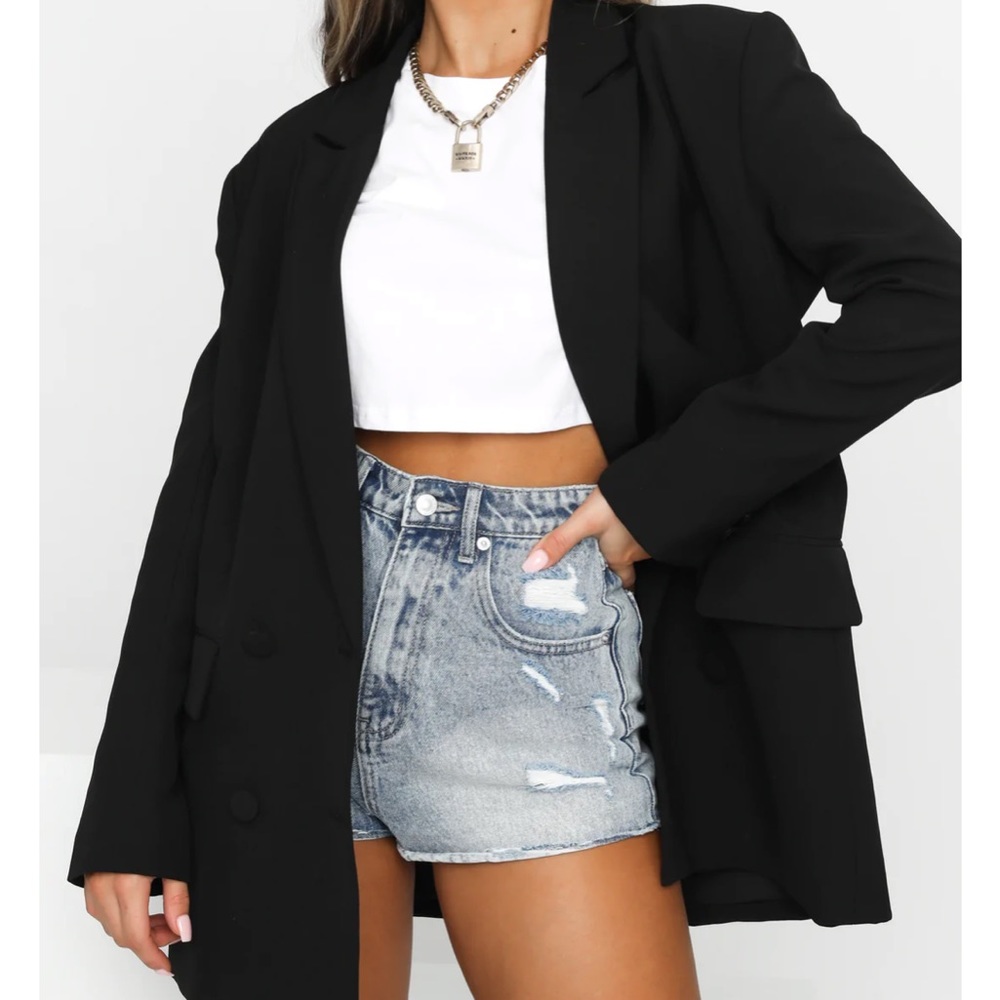 WHITE FOX chain reaction oversized blazer